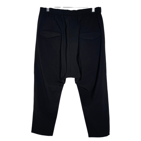 NEW! NIli Lotan 10 Slouchy Drawstring Delancy Wool Pants Paris Drop Crotch Black - Picture 5 of 13